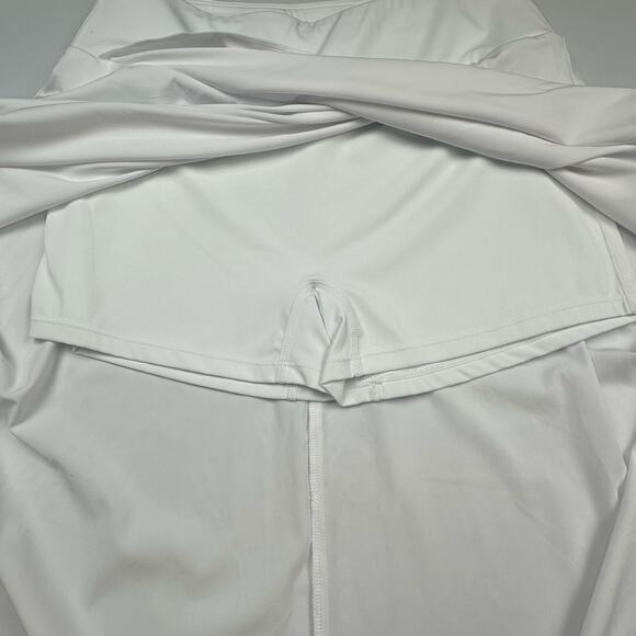 Halara Skirt Womens Medium White Breezeful High Low Ruffle Flowy Quick Dry Maxi - Picture 7 of 14